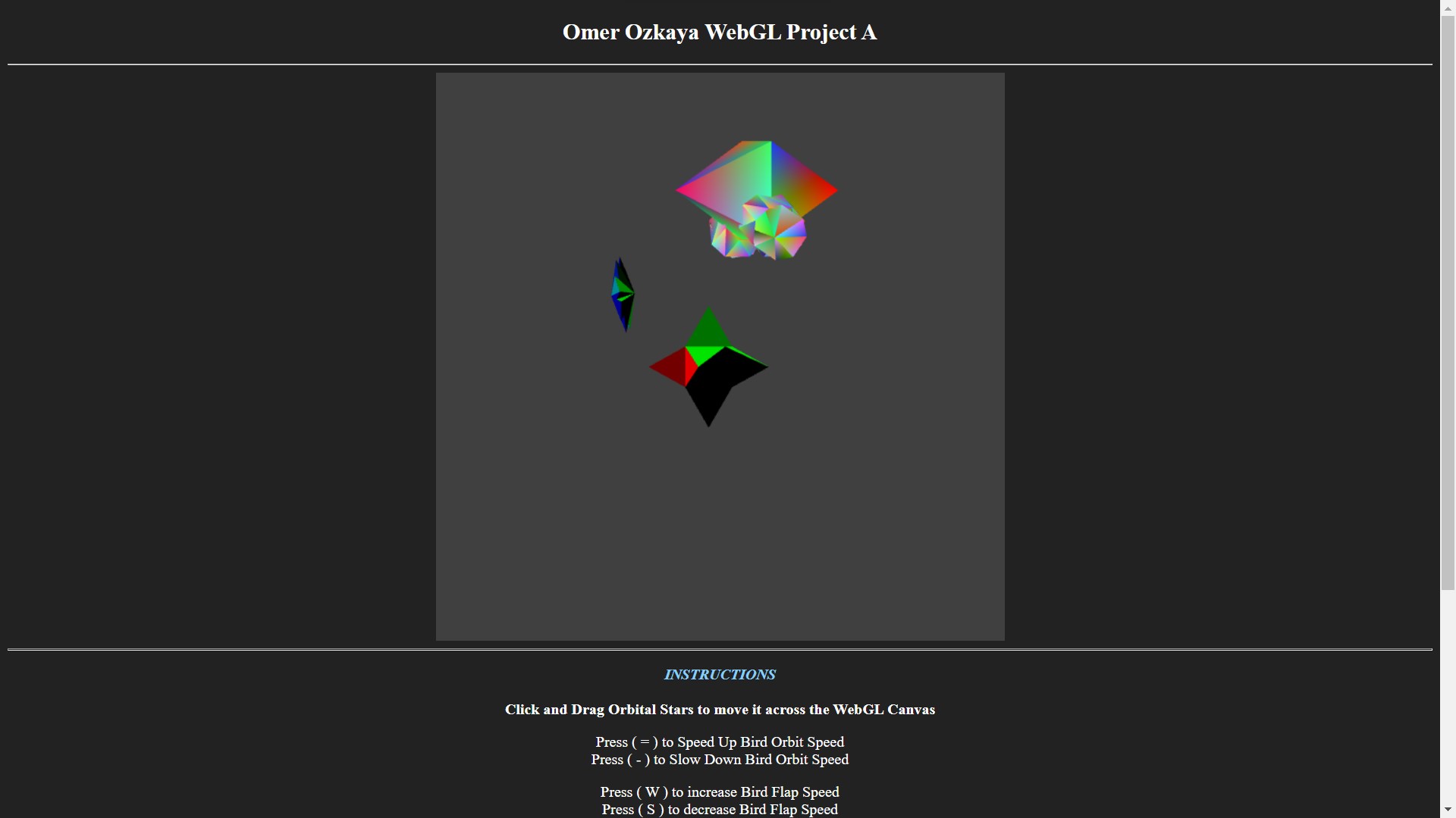 WebGL project 1 - Listen or read the description of the project